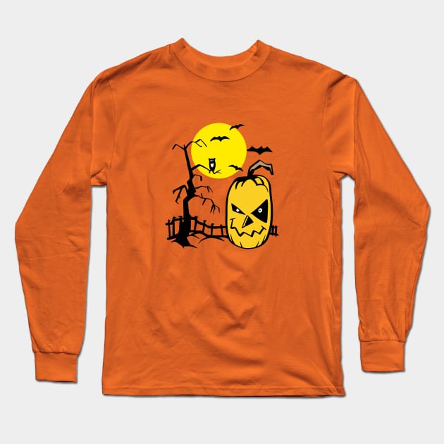 Owl in tree classic halloween candy parody Long Sleeve T-Shirt by ThatJokerGuy